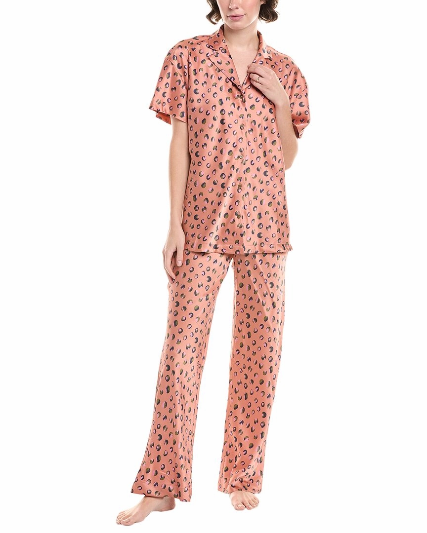 stain resistant coating Ribbed Cuff Ankles Honeydew 2pc Sunday Rest Pajama Set