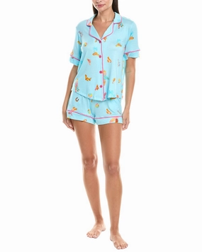 elastic waistband Tear Resistant Knit Room Service 2pc Aspen Pajama Set