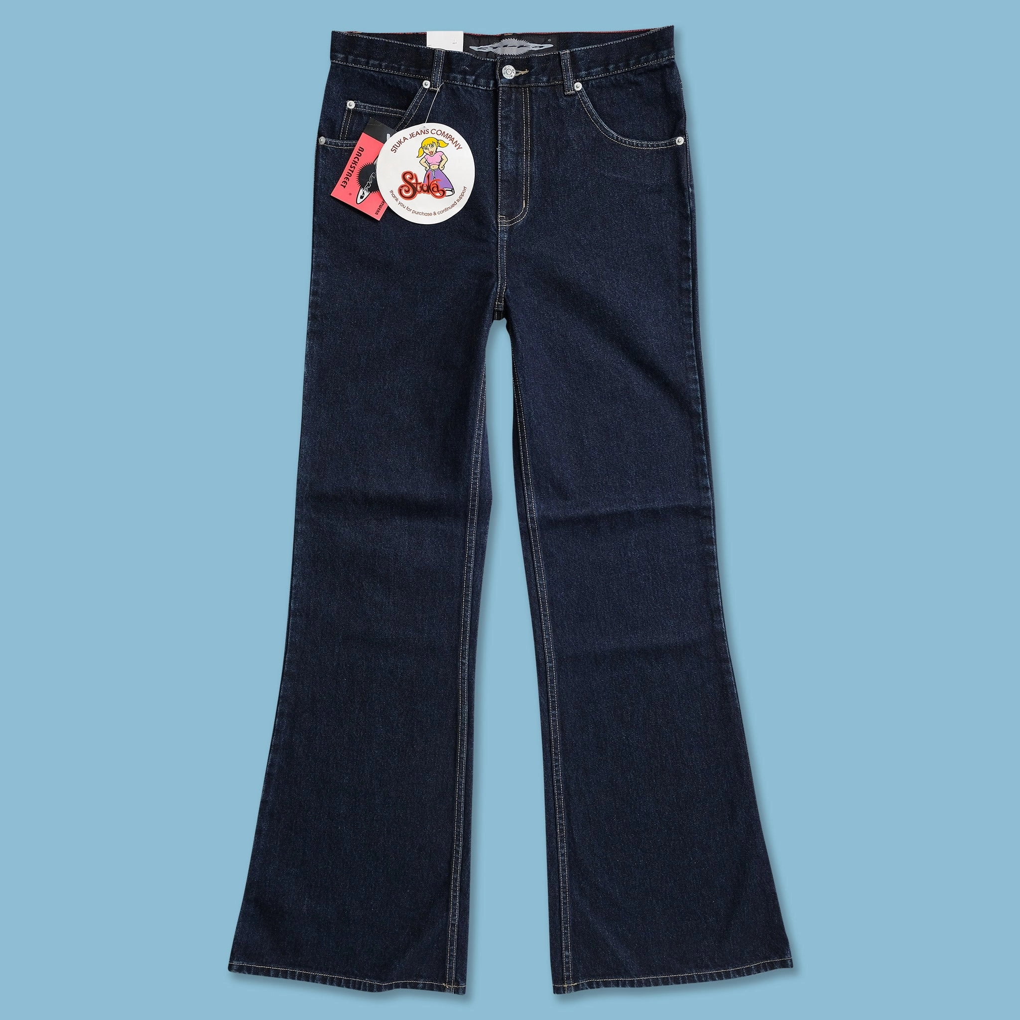 Y2K Bootcut Denim Pants 34x34 Simple Fit