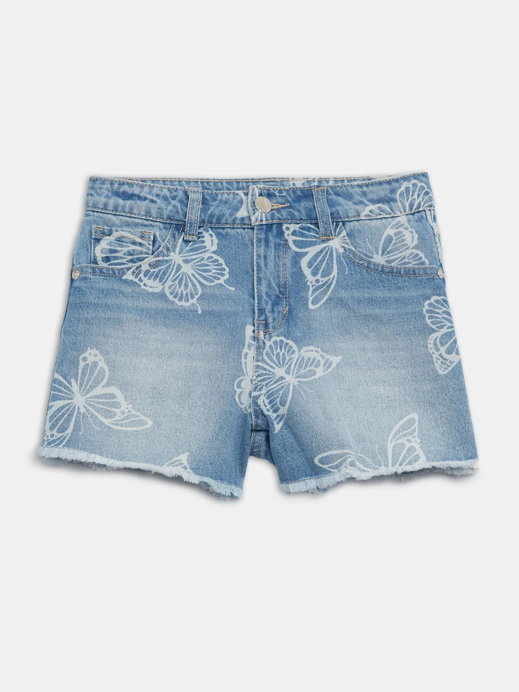 Denim Butterfly Shorts (7-14) Tapered Leg Design