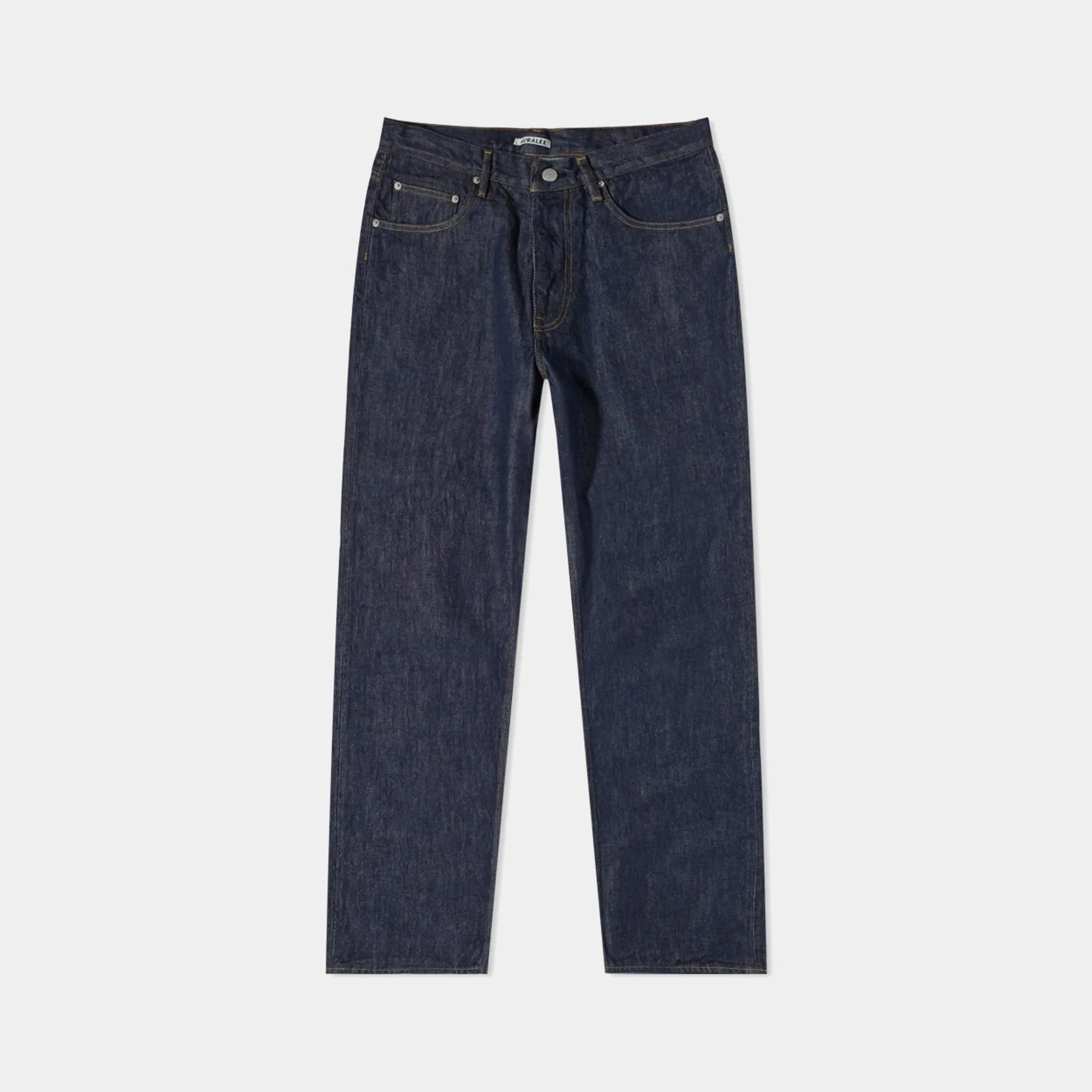 Cozy Stretch Auralee Hard Twist Denim Wide Pants - Indigo