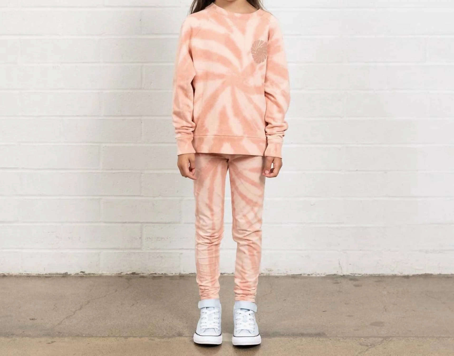 Girls Leggings In Orange AntiSlipWaistband