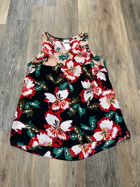 Print Top Sleeveless Cabi, Size S RibbedCuff TaglessComfort