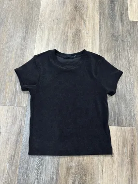 MoistureWicking Material Top Short Sleeve By Good American In Black, Size: S