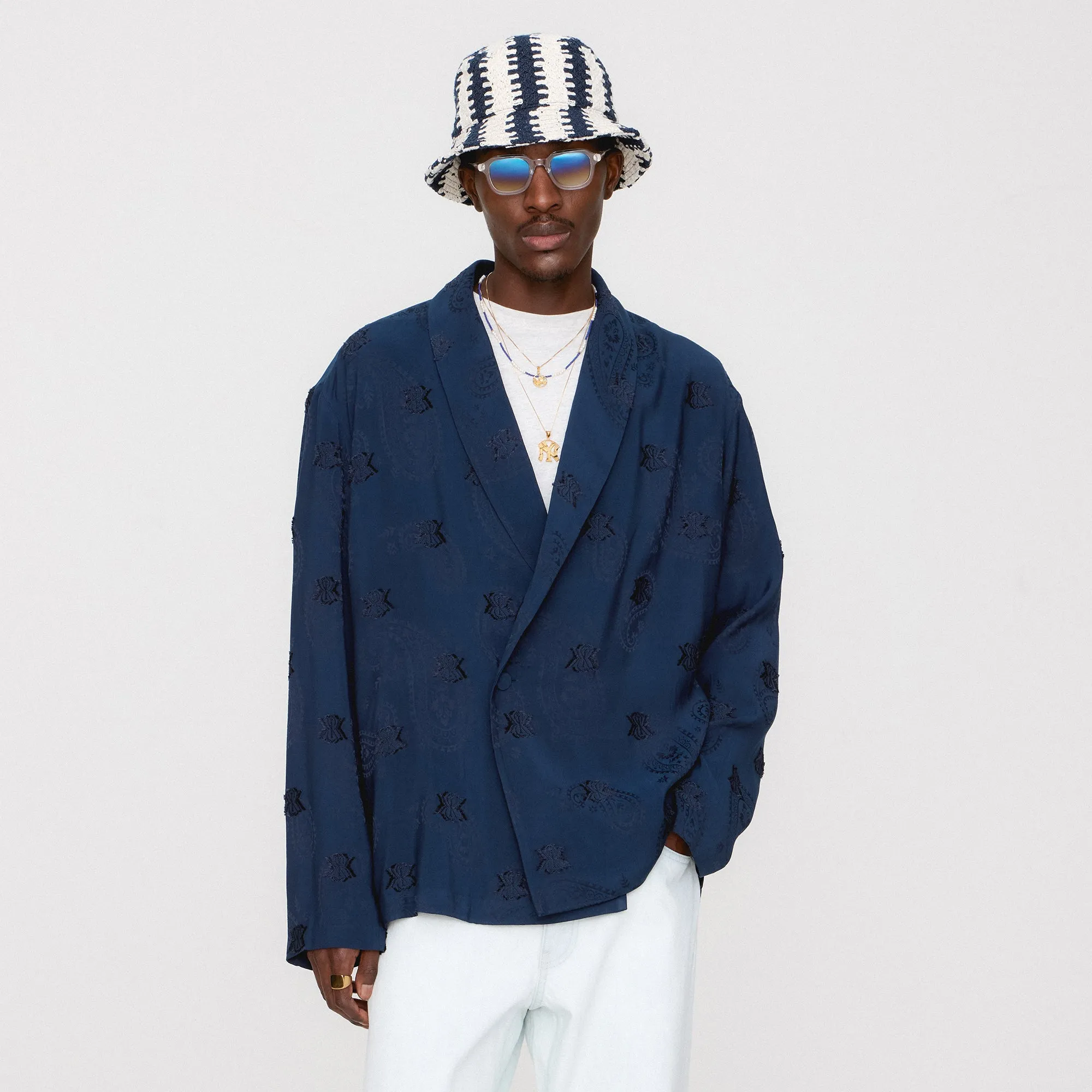 Kith Long Sleeve Thompson Crossover Shirt - Nocturnal Raw edge Timeless Piece