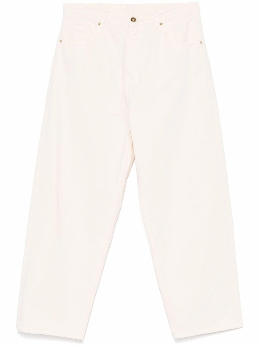 Light Beige Loose-Fit Denim Jeans Premium Denim Premium Party Look