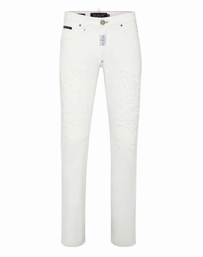 Fashion Lover Durable Minimalist Style All Season Style Denim Trousers Super Straight Cut