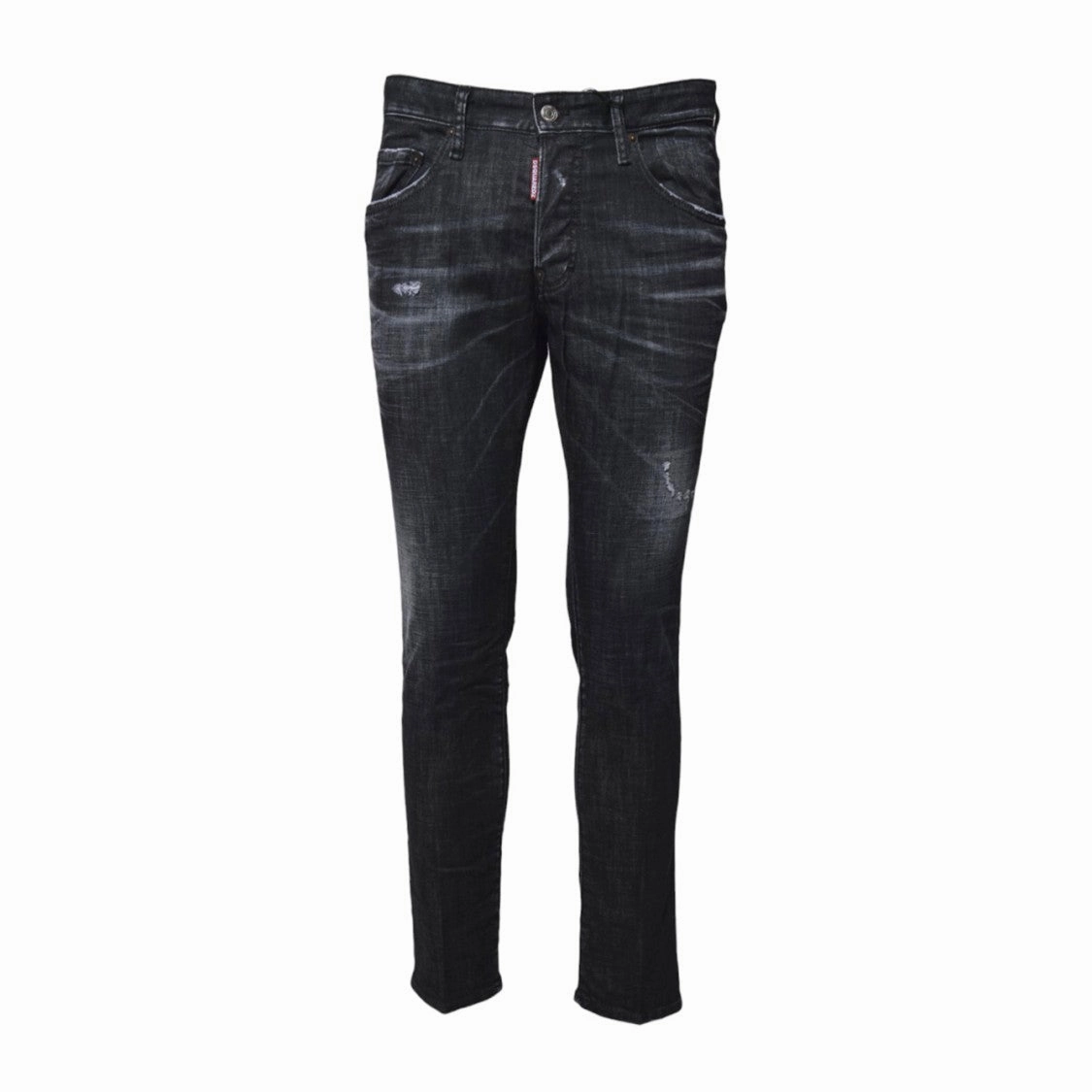 Easy Wash Skater Jeans In Black Denim Minimal Fading