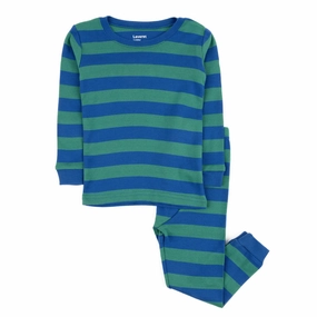 All Day Comfort Design Layered Texture Kids Two Piece Cotton Pajamas Boys Striped