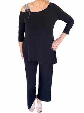 Livin?? On Love 1 Pc Set In Black Thermal Regulating Material AntiPilling Technology