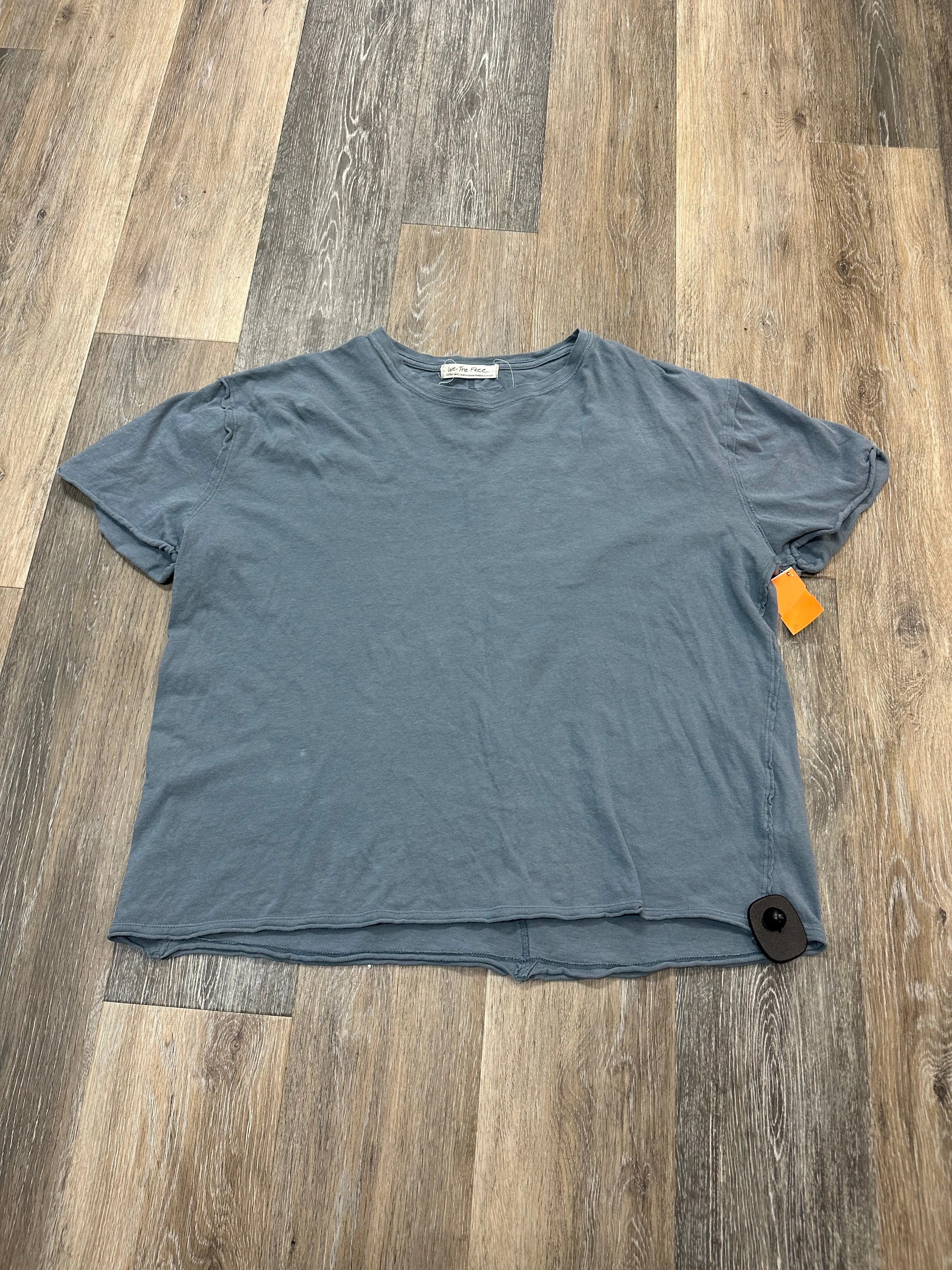 Top Short Sleeve By We The Free In Blue, Size: Xs Recycled Material Blend Minimalist Detailing