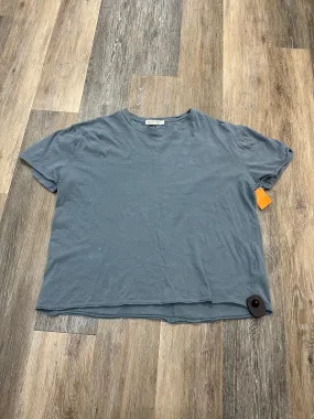 Top Short Sleeve By We The Free In Blue, Size: Xs Recycled Material Blend Minimalist Detailing