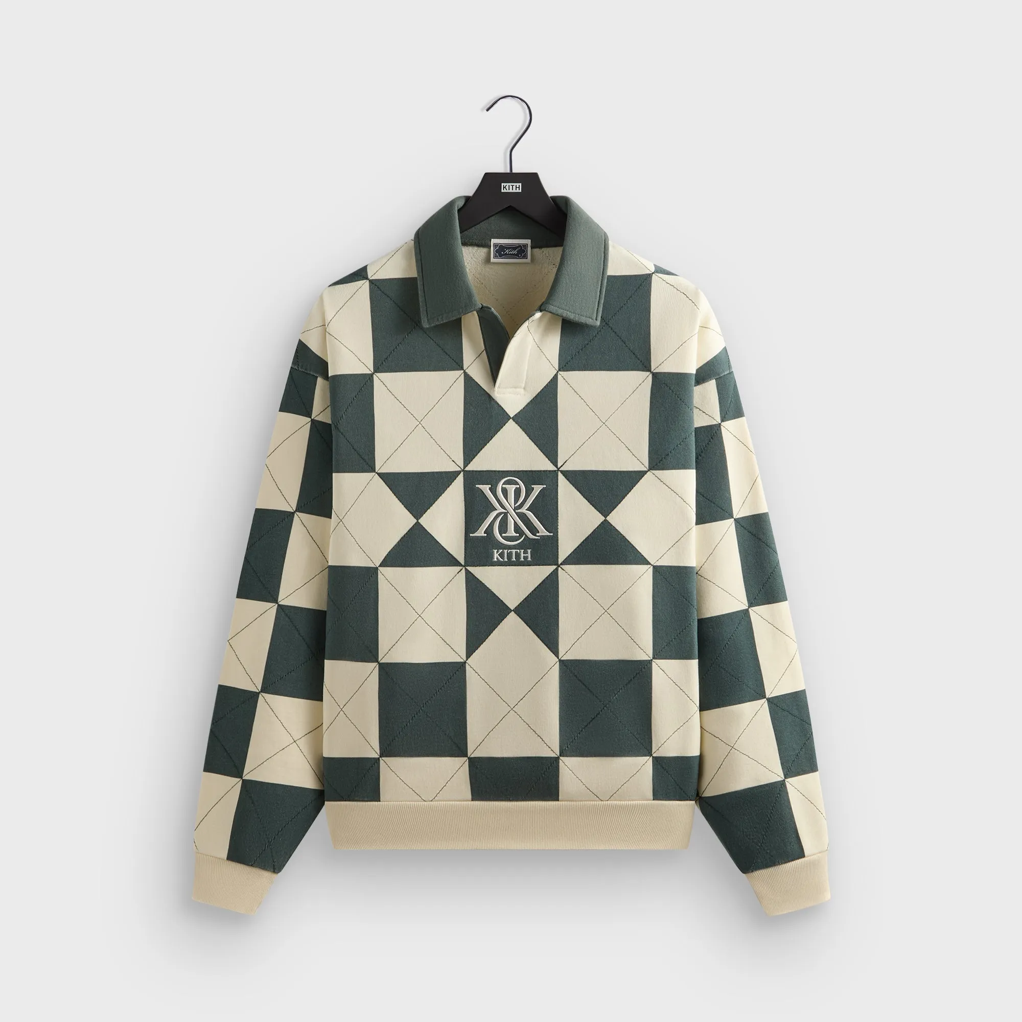 Kith Geo Quilted Nelson Rugby - Sandrift Effortless Look