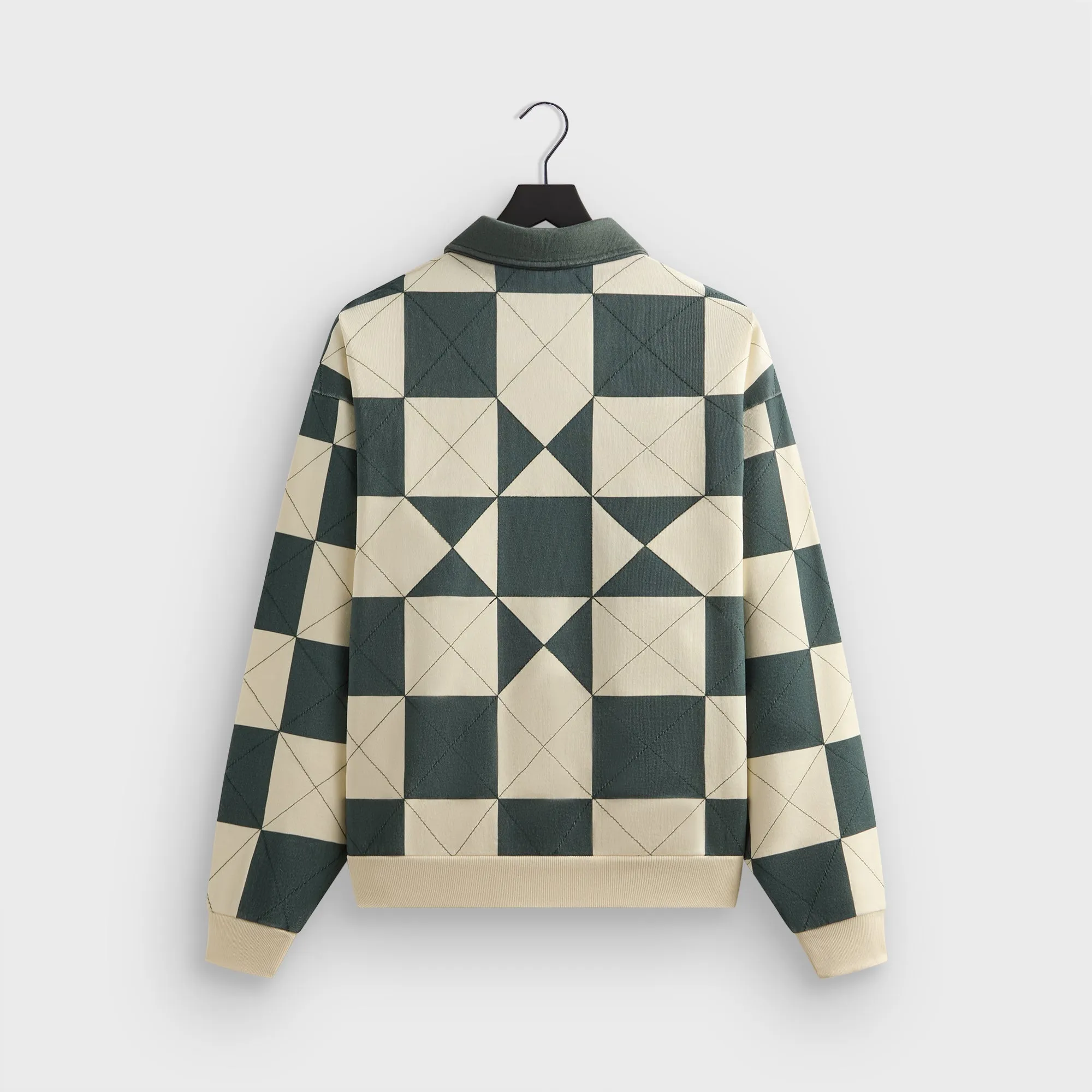 Retro Vibe Kith Geo Quilted Nelson Rugby - Sandrift