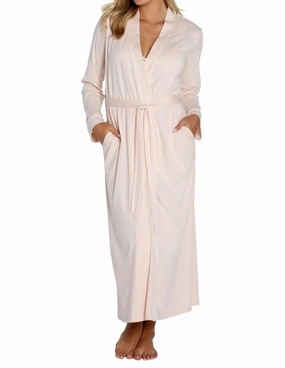 Ultra Soft Weave Lightweight Construction Alissa Lightweight Full Length Robe In Heavenly Rose