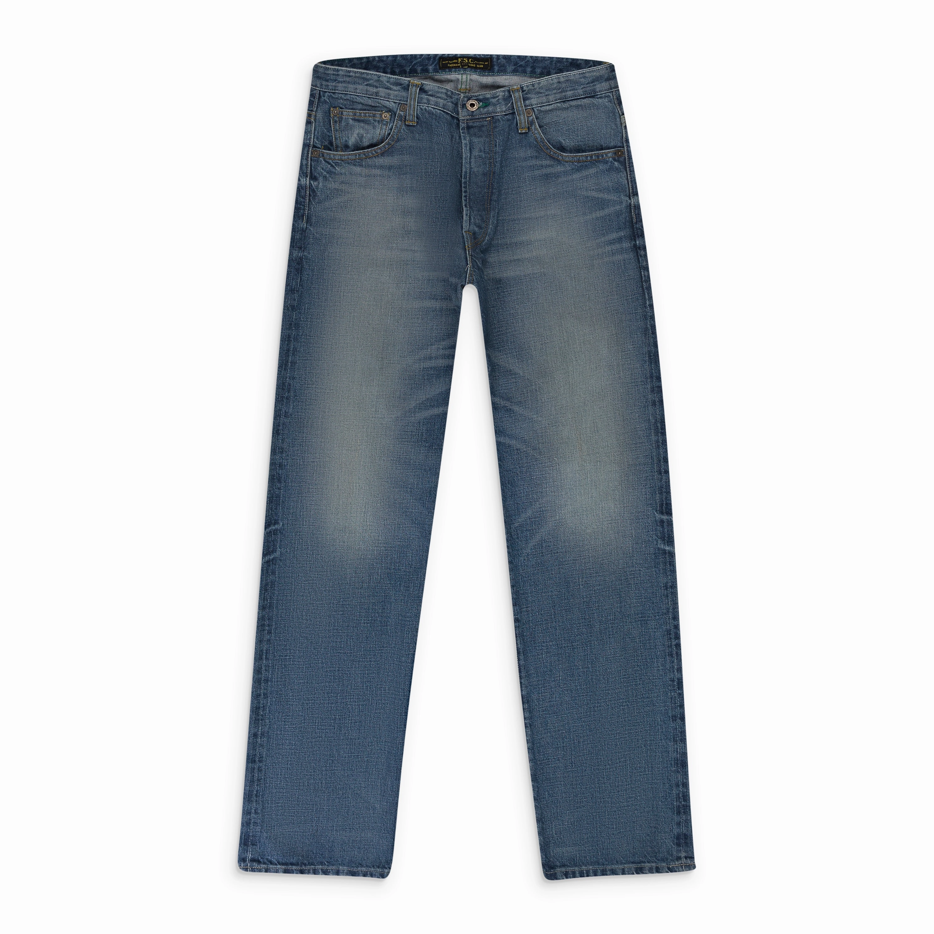 Balanced Piece Blue Baggy Biker Denim Jeans