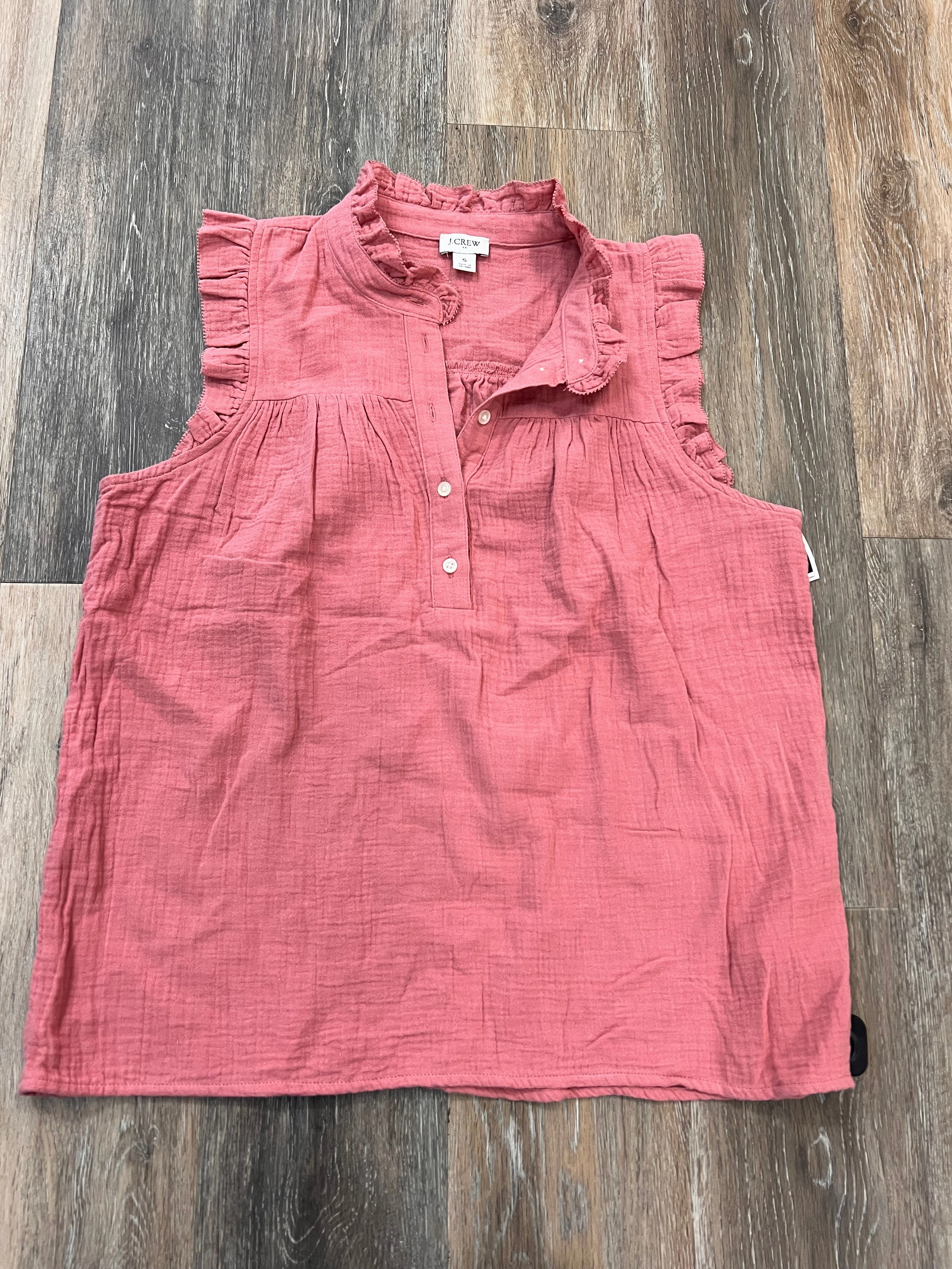 Stretch Fabric Top Sleeveless By J. Crew In Pink, Size: S