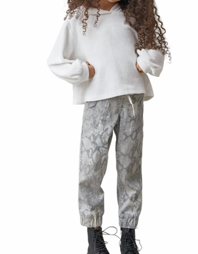 Snake Print Jogger In Grey Urban Look
