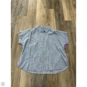 Blouse Short Sleeve By Faherty In Blue Denim, Size: M MinimalistDesign