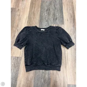 Blouse Short Sleeve By T.la In Grey, Size: Xs Reflective Trim Details