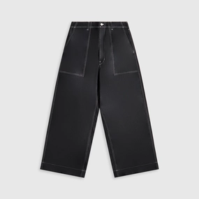 Zipper Closure Recyclable Fabric Blend CDG Homme Pants - Navy / White
