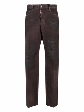 Bull Leatherette" Jeans ?C Brown Stylish Daily Wear Parent Style