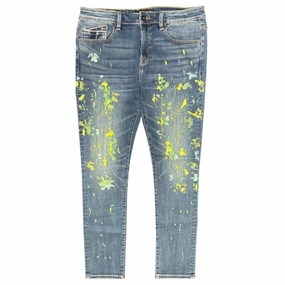 Nature Lover Gym Ready Music Event Men's Punk Super Skinny Denim Jeans In Chaos