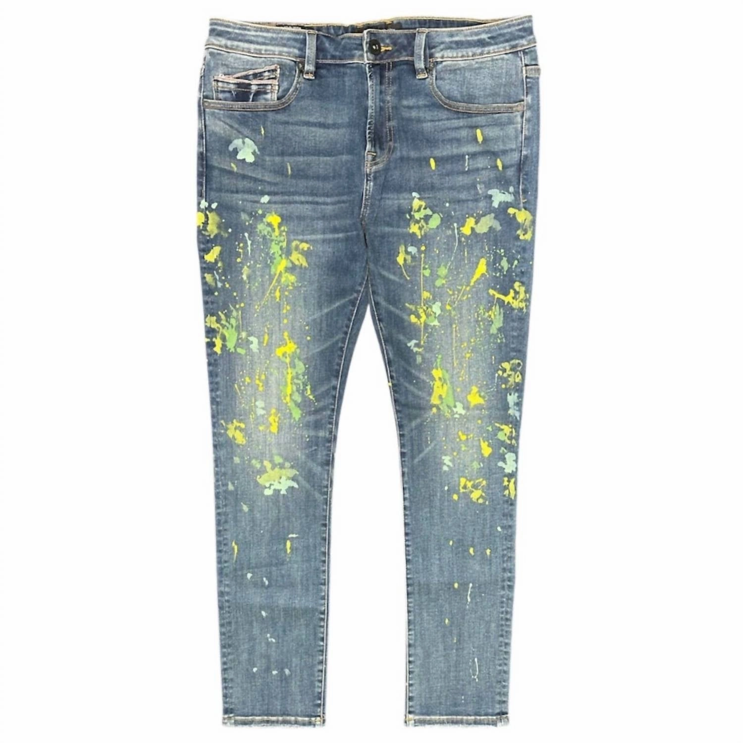 Street Fashion Casual Winter Warmth Men's Punk Super Skinny Denim Jeans In Chaos