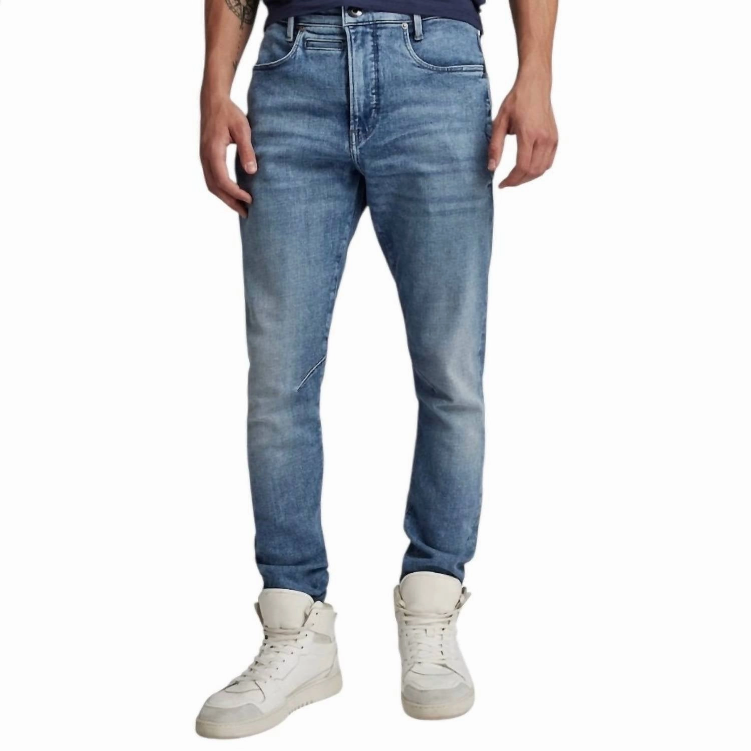 Slim Jeans In Faded Ripped Baltic Sea fresh feel Smooth Comfort