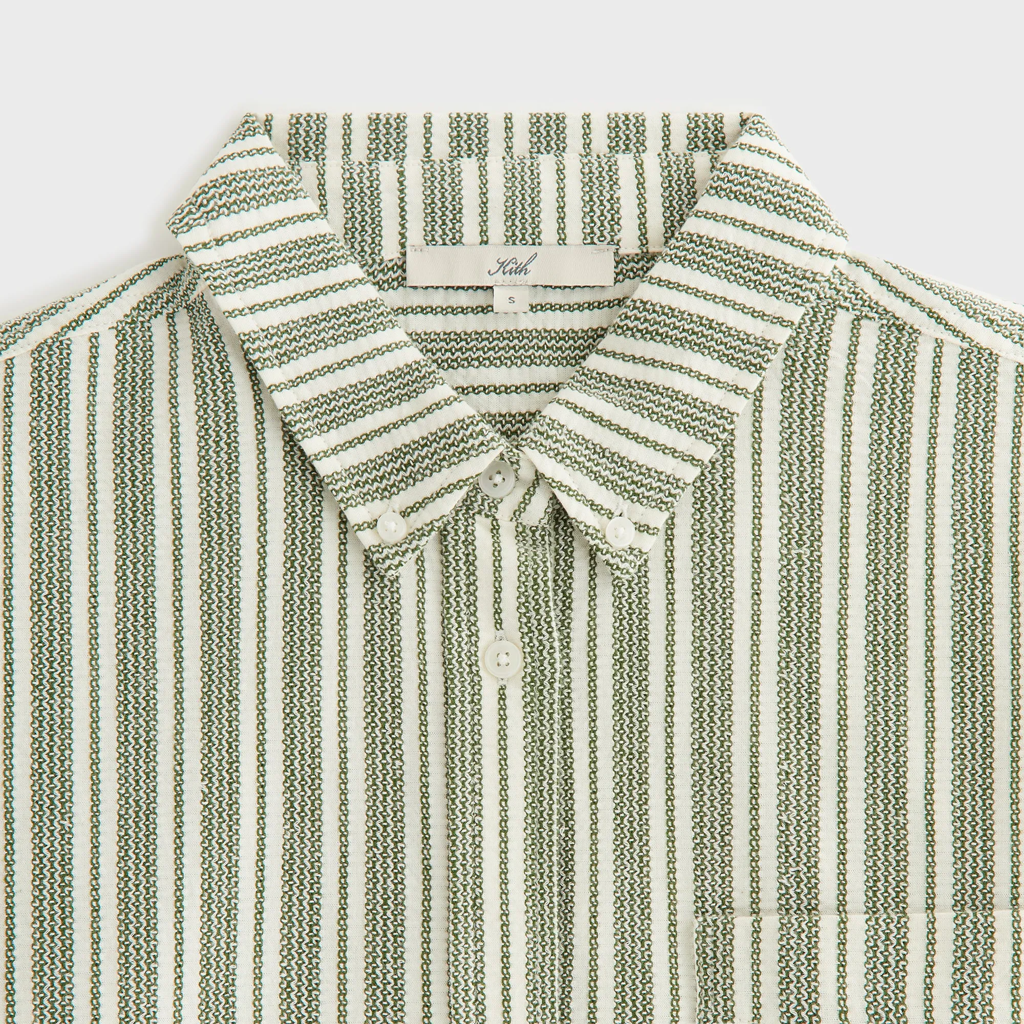 Hypoallergenic Lining Workwear Ready Kith Women Ora II Dobby Stripe Shirt - Turf