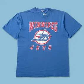 1990 Winnipeg Jets T-Shirt Large MultipurposeUse Drop Shoulder Design