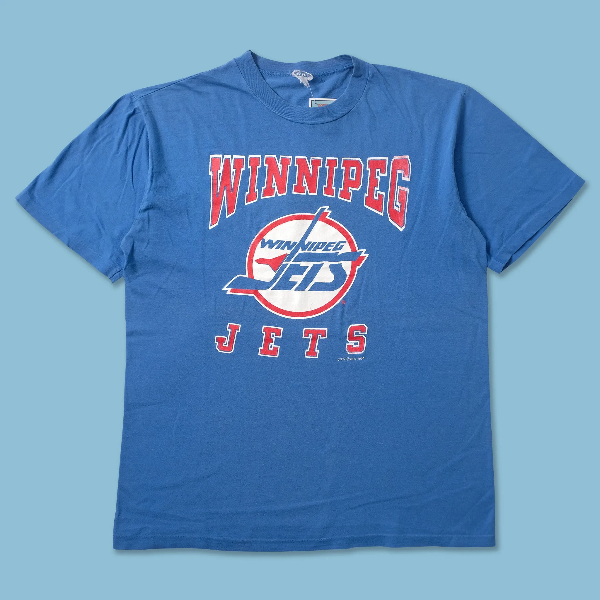 1990 Winnipeg Jets T-Shirt Large MultipurposeUse Drop Shoulder Design