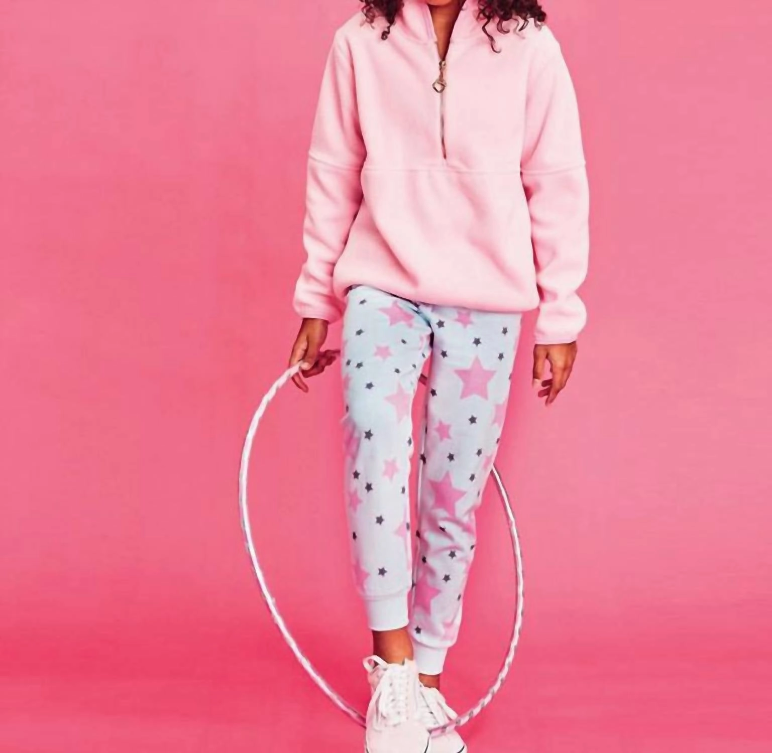 Girl's Shine Bright Joggers In Blue Functional Layer Stay Dry