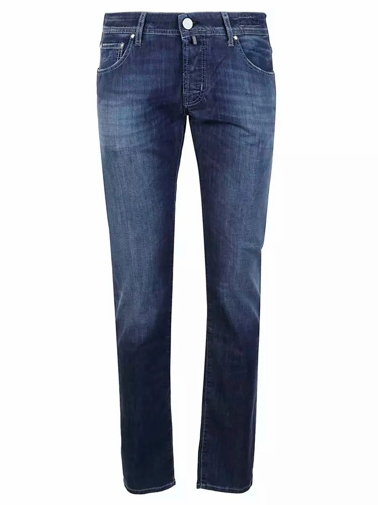 Jacob Cohen Elegant Stretch Men's Jeans Minimal Outfit Travel Comfort