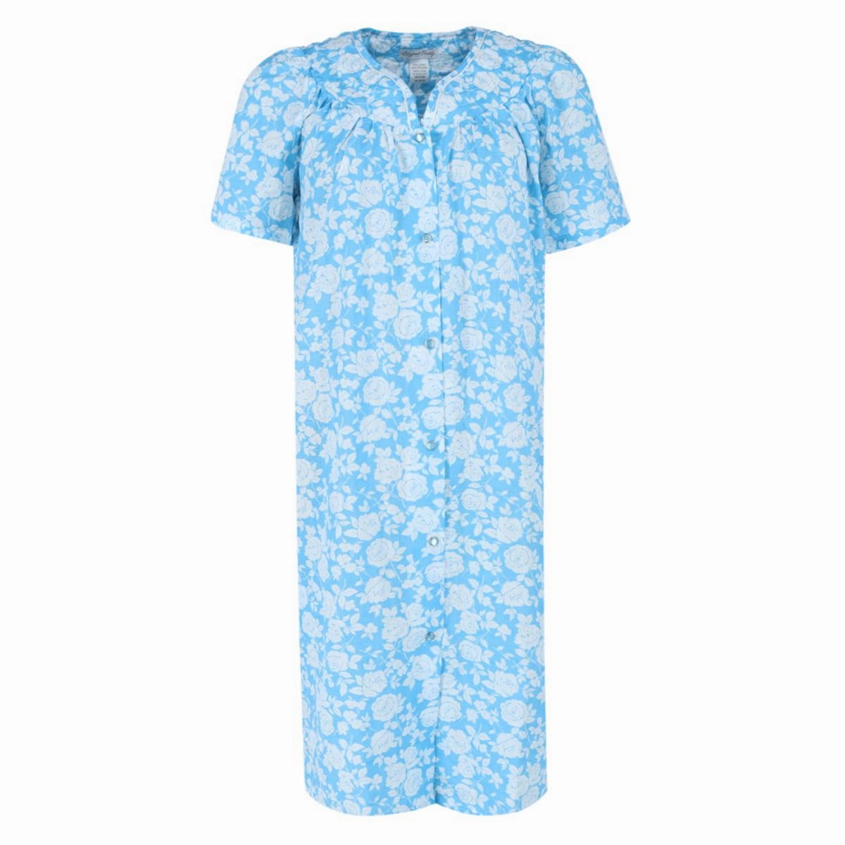 Women's Floral Snap Front Duster Gown MultiPurpose Loungewear