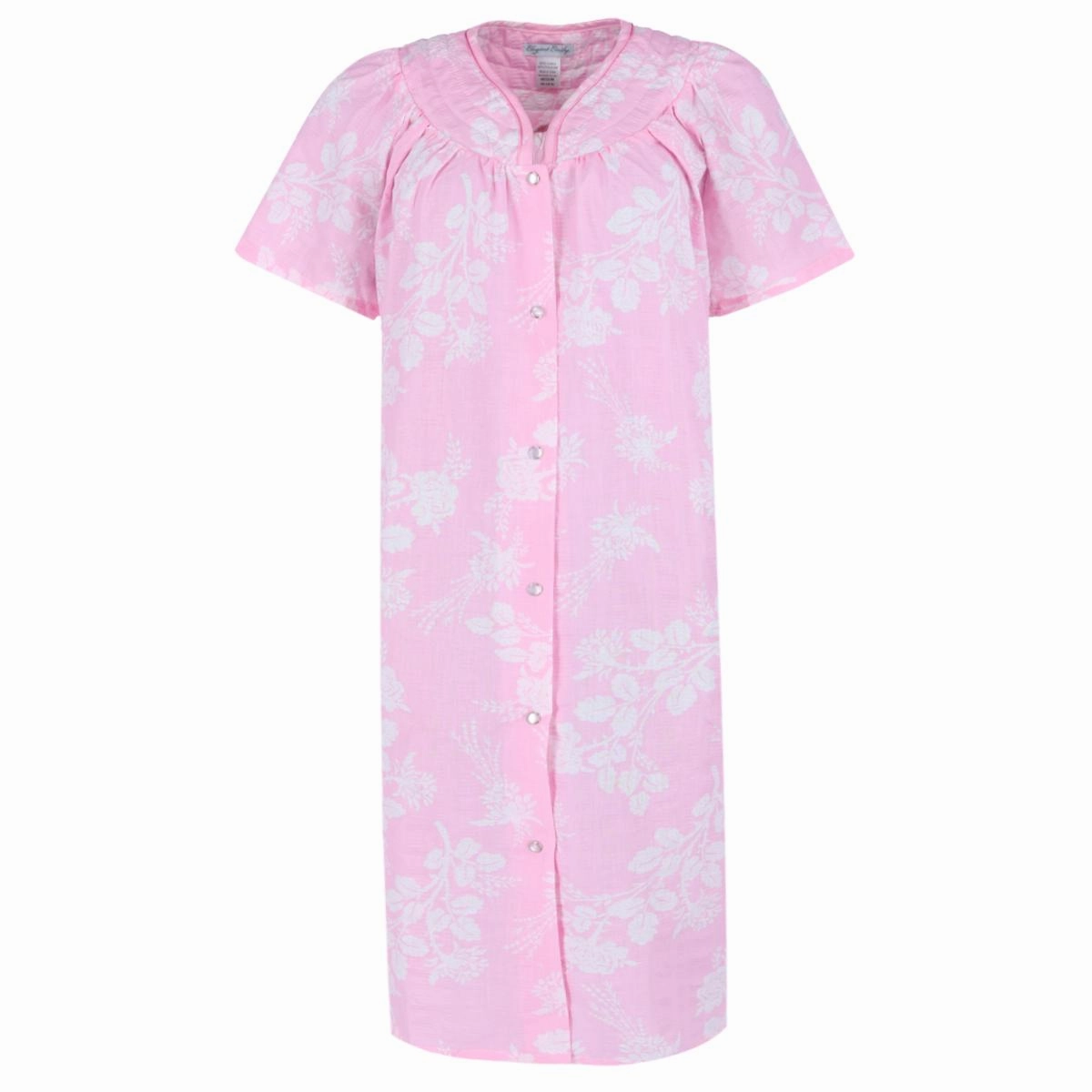 Reinforced Edges Women's Floral Snap Front Duster Gown