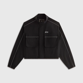Adjustable Cuffs Taped Seam Construction Kith Women Lowen Nylon Track Jacket - Black