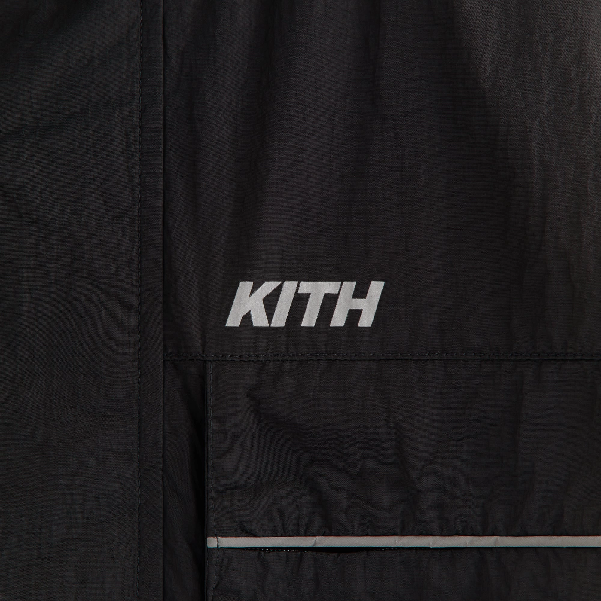 Kith Women Lowen Nylon Track Jacket - Black Checkered Style Flexible Cuffs
