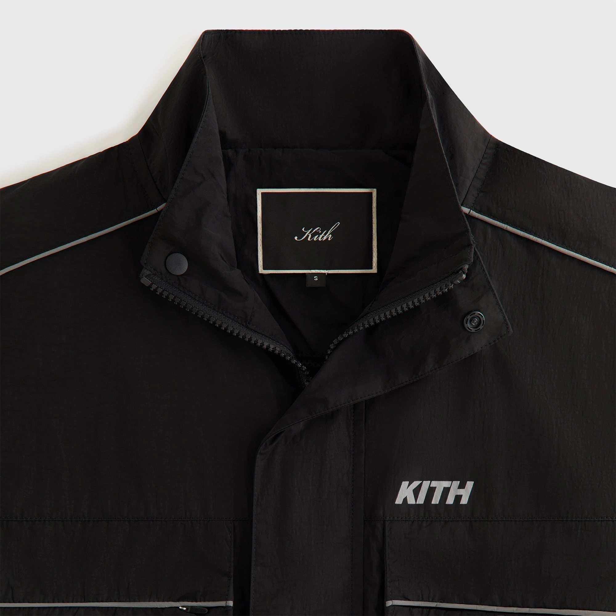 Seamless Bonding Rugged Style Kith Women Lowen Nylon Track Jacket - Black