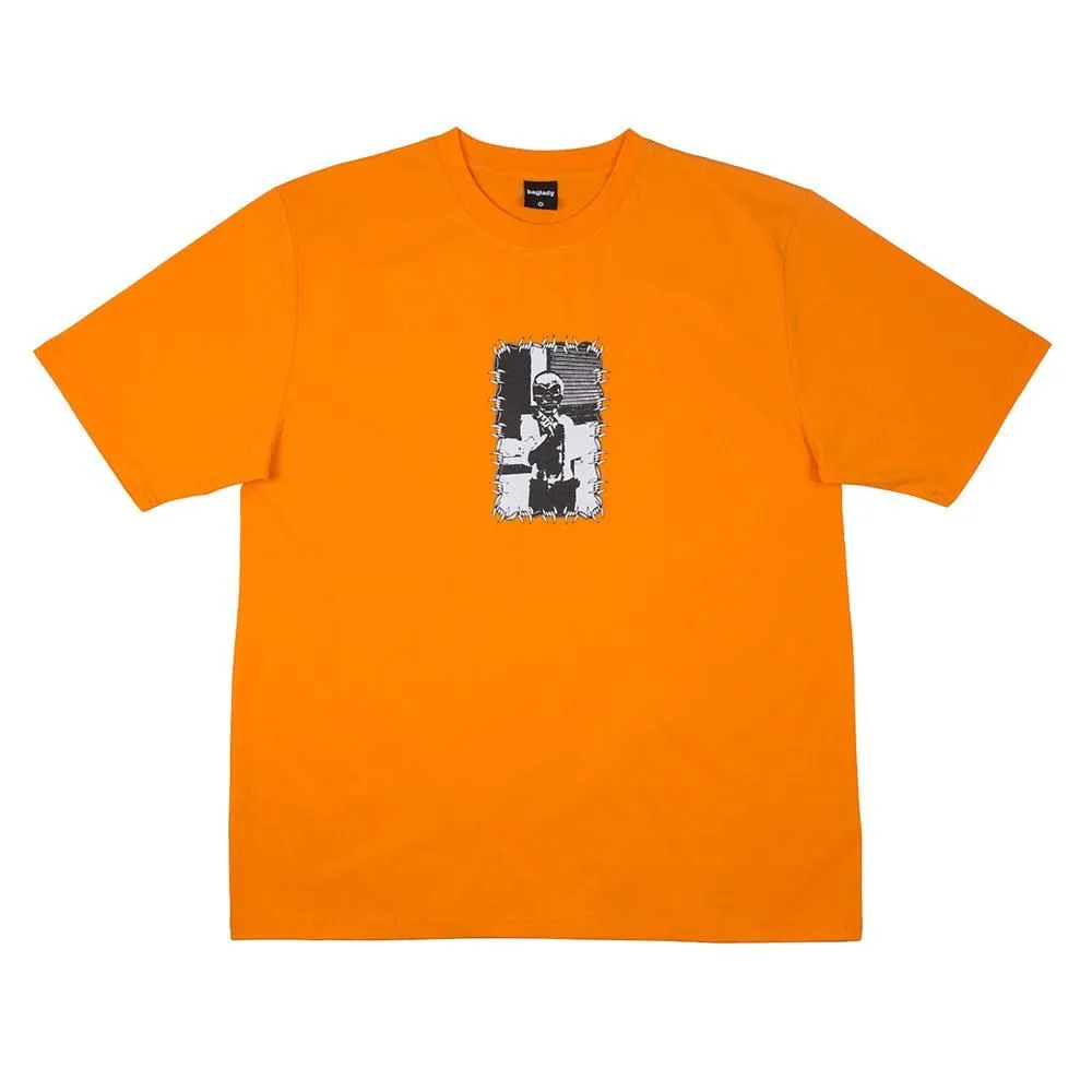 Casual Outfit Machine washable Baglady SkullCrusher T-Shirt - Tangerine