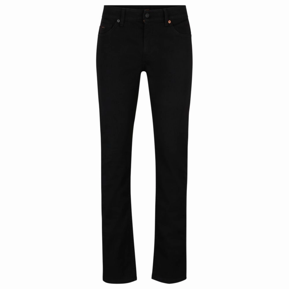 Slim-fit jeans in black comfort-stretch denim Couple Look Eco Friendly