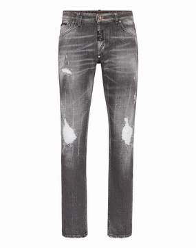 Denim Super Straight Cut Trousers Universal Fit Sizing