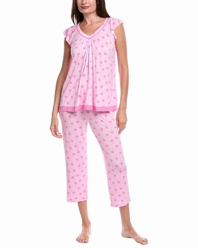Flexible Stretch Material Ellen Tracy 2pc Pant & Top Pajama Set
