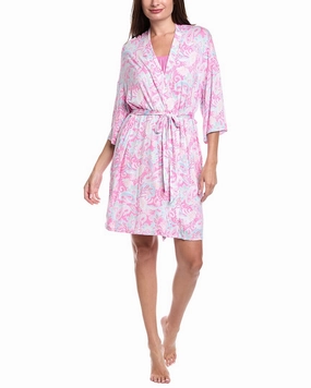Ellen Tracy 2pc Robe & Pant Set Thermal regulation wrinkle free finish