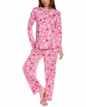 Ellen Tracy 2pc Top & Pant Pajama Set Soft touch finish