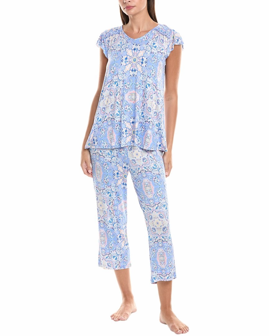 Buttery Soft Texture Brushed Fleece Ellen Tracy 2pc Top & Pant Pajama Set