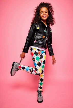 HypoallergenicMaterial Emoji Checkered Leggings