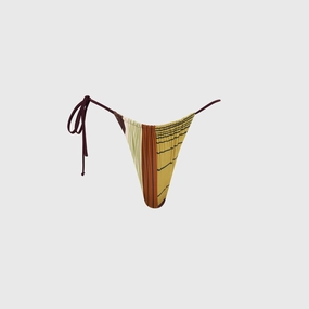 Cross Back Design Saltwater Resistant Design SIR Fontana String Brief - Elisa Stripe