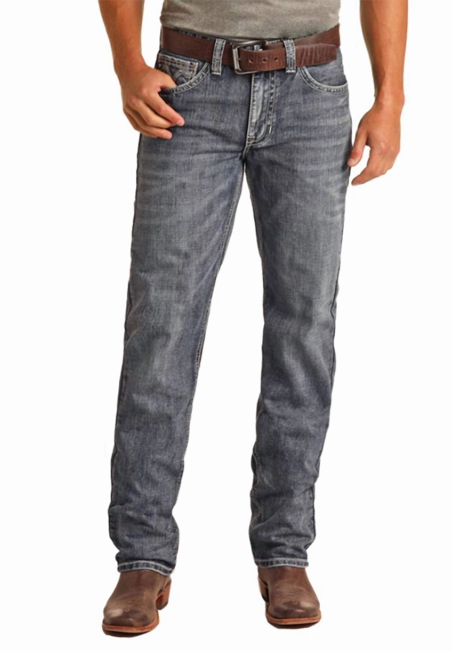 Double Barrel Stackable Boot Jean In Medium Vintage Youth Style Office Wear
