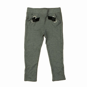 Lili Gaufrette Girls Grey | Black Leggings Tailored Silhouette Wear Resistant Fabric